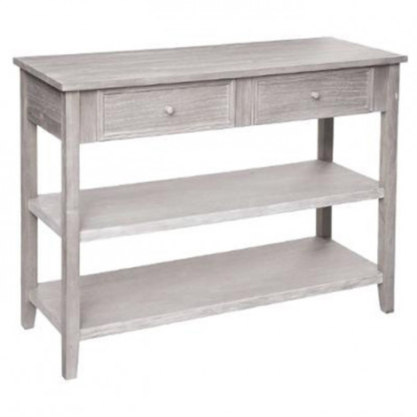 Console 2 Tiroirs en Bois "Charme" 110cm Naturel|Console|Paris Prix