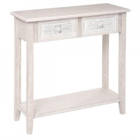 Console Design 2 Tiroirs "Hina" 80cm Blanc|Console|Paris Prix