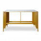 Console Design en Marbre "Albalo" 152cm Or & Blanc|Console|Paris Prix