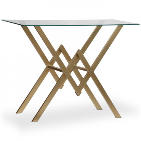 Console Design en Verre "Pixoma" 106cm Or|Console|Paris Prix