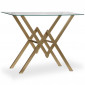 Console Design en Verre "Pixoma" 106cm Or|Console|Paris Prix