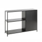 Buffet 3 Niveaux 1 Porte "Nelia II" 100cm Noir|Bibliothèque|Paris Prix