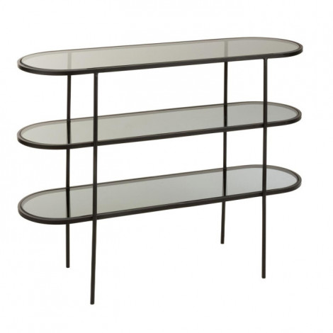 Étagère 3 Niveaux Design "Juto" 100cm Noir|Bibliothèque|Paris Prix