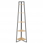 Étagère d'Angle Design "Petro" 180cm Noir & Marron|Bibliothèque|Paris Prix