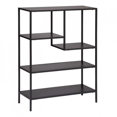Étagère Bibliothèque 4 Niveaux "Gota" 100cm Noir|Bibliothèque|Paris Prix
