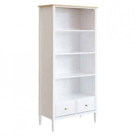 Bibliothèque 2 Tiroirs Design "Solen" 174cm Blanc|Bibliothèque|Paris Prix
