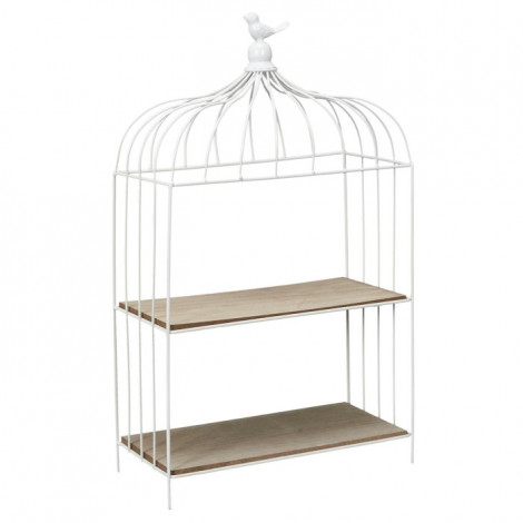 Étagère Déco à Poser "Cage à Oiseau" 51cm Blanc|Bibliothèque|Paris Prix