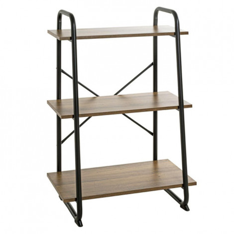 Étagère 3 Niveaux "Slovako" 93cm Noir & Chêne|Bibliothèque|Paris Prix