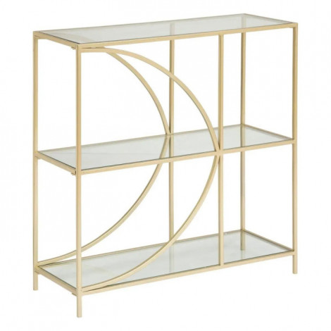 Étagère 3 Niveaux Design "Artif" 87cm Or|Bibliothèque|Paris Prix