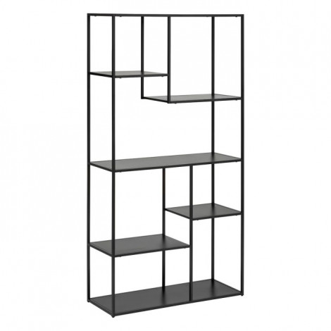 Étagère Bibliothèque 6 Niveaux "Gota" 180cm Noir|Bibliothèque|Paris Prix