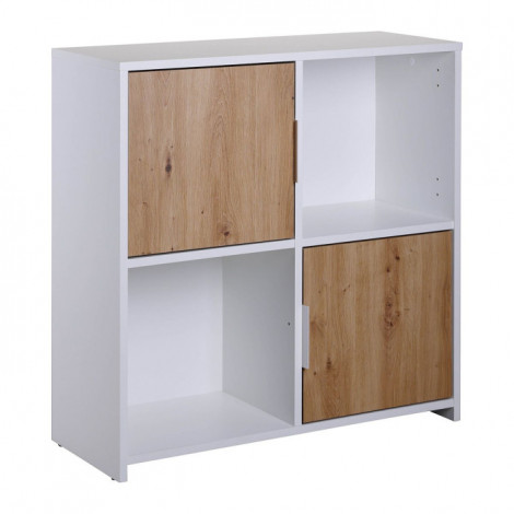 Étagère Design 4 Cases "Adam" 77cm Blanc|Bibliothèque|Paris Prix