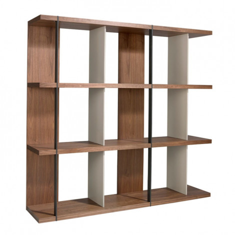 Étagère Design 3 Niveaux "Terrie" 180cm Marron|Bibliothèque|Paris Prix