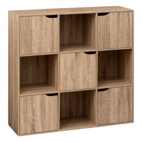 Étagère 9 Cases "Mix Modul" 100cm Naturel|Bibliothèque|Paris Prix