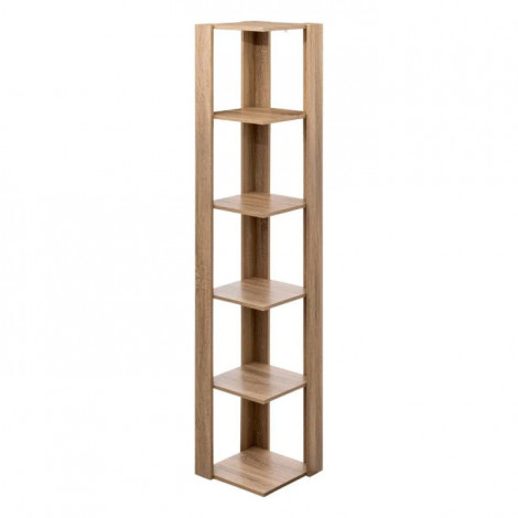 Étagère d'Angle 5 Niveaux "Novia" 179cm Naturel|Bibliothèque|Paris Prix