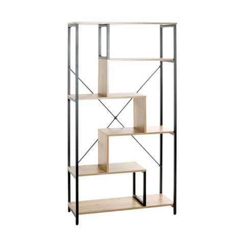 Étagère Bibliothèque "Miranda" 163cm Chêne & Noir|Bibliothèque|Paris Prix