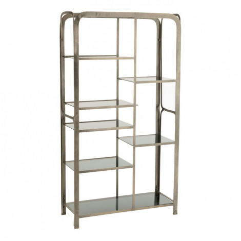 Étagère en Métal "Quzo Antique" 169cm Gris|Bibliothèque|Paris Prix