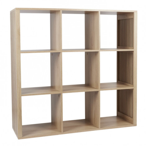 Étagère Modulable 9 Cases "Klaus" 102cm Marron|Bibliothèque|Paris Prix