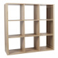 Étagère Modulable 9 Cases "Klaus" 102cm Marron|Bibliothèque|Paris Prix
