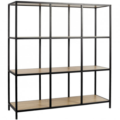 Étagère Modulable 9 Cases "Loka" 105cm Naturel|Bibliothèque|Paris Prix