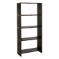 Bibliothèque 4 Niveaux en Bois "Teck" 190cm Noir|Bibliothèque|Paris Prix