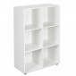 Étagère 6 Cases "Jake" 110cm Blanc|Bibliothèque|Paris Prix