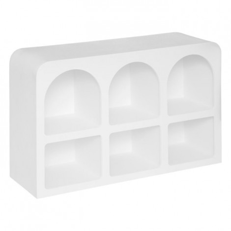Étagère Design 6 Niches "Soleya" 110cm Blanc|Bibliothèque|Paris Prix