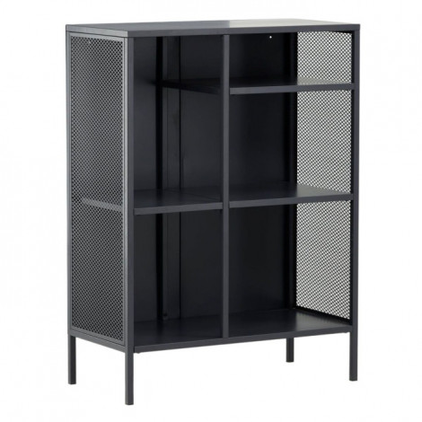 Étagère 3 Niveaux en Métal "Misha" 110cm Gris|Bibliothèque|Paris Prix