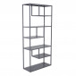 Étagère Bibliothèque 6 Niveaux "Staal" 188cm Gris Clair|Bibliothèque|Paris Prix