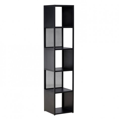 Étagère 5 Niveaux en Métal "Buenos Aires" 185cm Noir|Bibliothèque|Paris Prix