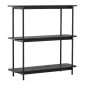 Étagère 3 Niveaux "Heim" 120cm Noir|Bibliothèque|Paris Prix