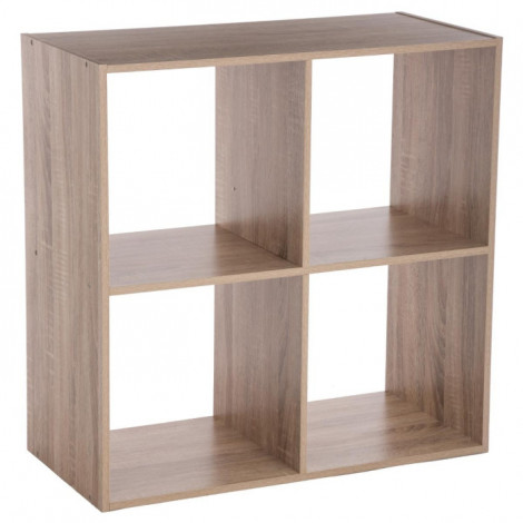 Étagère 4 Cases "Mix N Modul" 67cm Naturel|Bibliothèque|Paris Prix