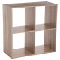 Étagère 4 Cases "Mix N Modul" 67cm Naturel|Bibliothèque|Paris Prix