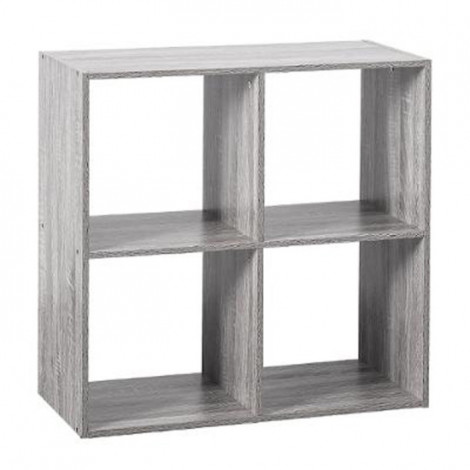 Étagère 4 Cases "Mix N Modul" 67cm Gris|Bibliothèque|Paris Prix