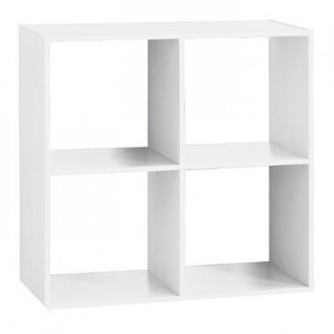Étagère 4 Cases "Mix N Modul" 67cm Blanc|Bibliothèque|Paris Prix