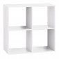 Étagère 4 Cases "Mix N Modul" 67cm Blanc|Bibliothèque|Paris Prix