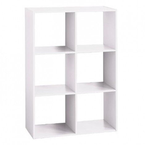 Étagère 6 Cases "Mix N Modul" 67cm Blanc|Bibliothèque|Paris Prix