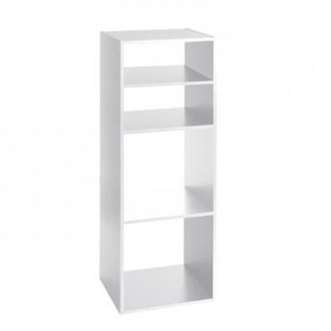 Étagère 4 Cases "Mix N Modul" 34cm Blanc|Bibliothèque|Paris Prix