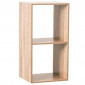 Étagère 2 Cases "Mix N Modul" 34cm Naturel|Bibliothèque|Paris Prix
