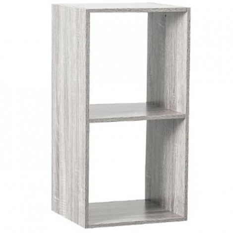 Étagère 2 Cases "Mix N Modul" 34cm Gris|Bibliothèque|Paris Prix