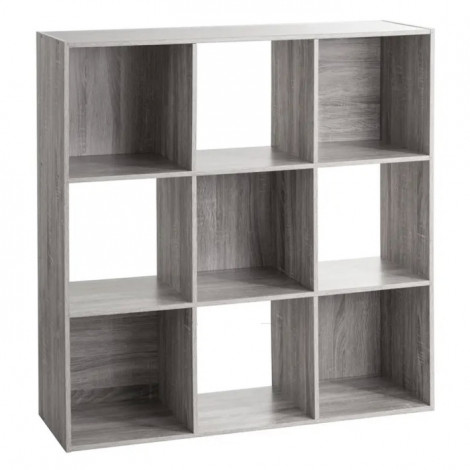 Étagère 9 Cases "Mix N Modul" 100cm Gris|Bibliothèque|Paris Prix