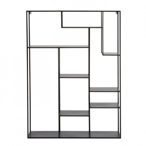 Étagère Rectangulaire en Métal "Rack" 150cm Noir|Bibliothèque|Paris Prix
