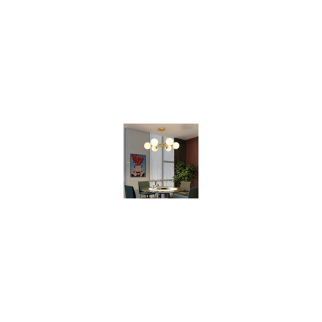 Lustre boule en verre opale|Lustre|Kiki Lighting