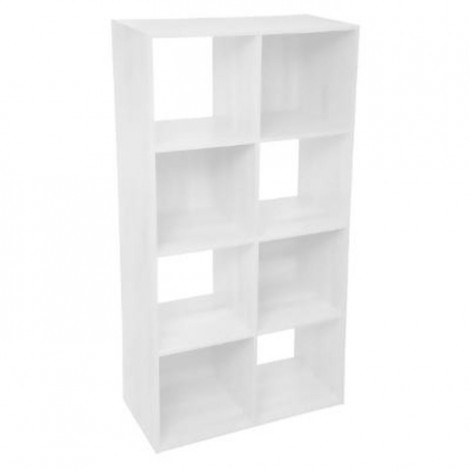 Étagère 8 Cases "Mix N'Modul" 134cm Blanc|Bibliothèque|Paris Prix