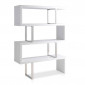 Étagère Design 3 Niveaux "Blanca" 130cm Blanc|Bibliothèque|Paris Prix