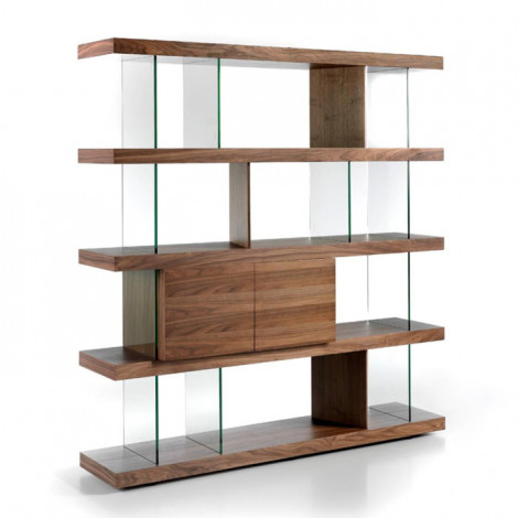 Étagère 4 Niveaux Design "Voba" 190cm Naturel|Bibliothèque|Paris Prix
