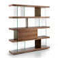 Étagère 4 Niveaux Design "Voba" 190cm Naturel|Bibliothèque|Paris Prix