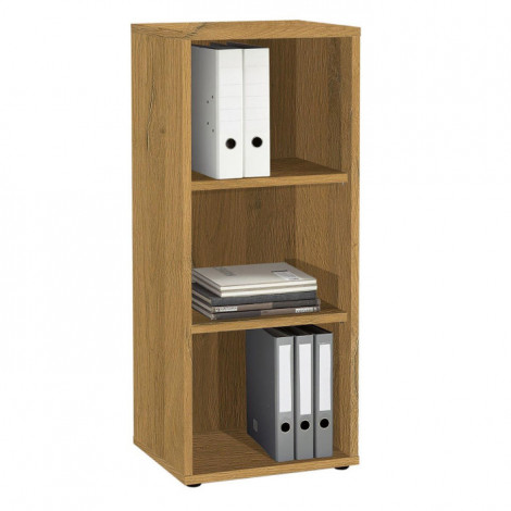 Étagère 3 Niveaux "Kazed" 113cm Marron|Bibliothèque|Paris Prix