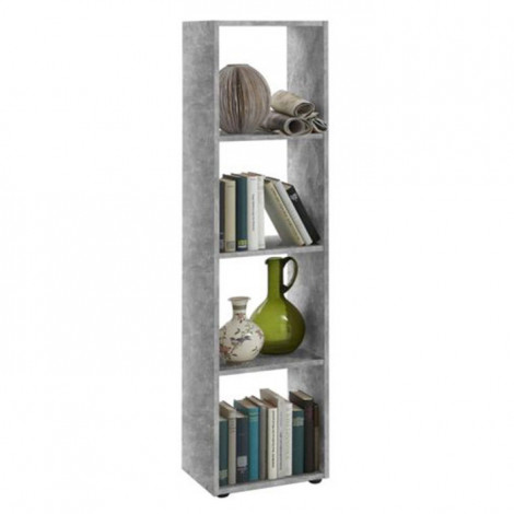Étagère 4 Niveaux Design "Gaman" 140cm Gris|Bibliothèque|Paris Prix