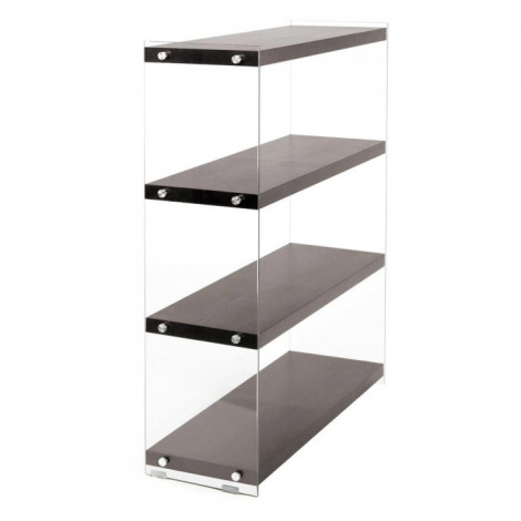 Étagère 4 Niveaux "Elementary" 113cm Marron Foncé|Bibliothèque|Paris Prix