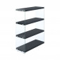 Étagère 4 Niveaux "Elementary" 113cm Noir|Bibliothèque|Paris Prix